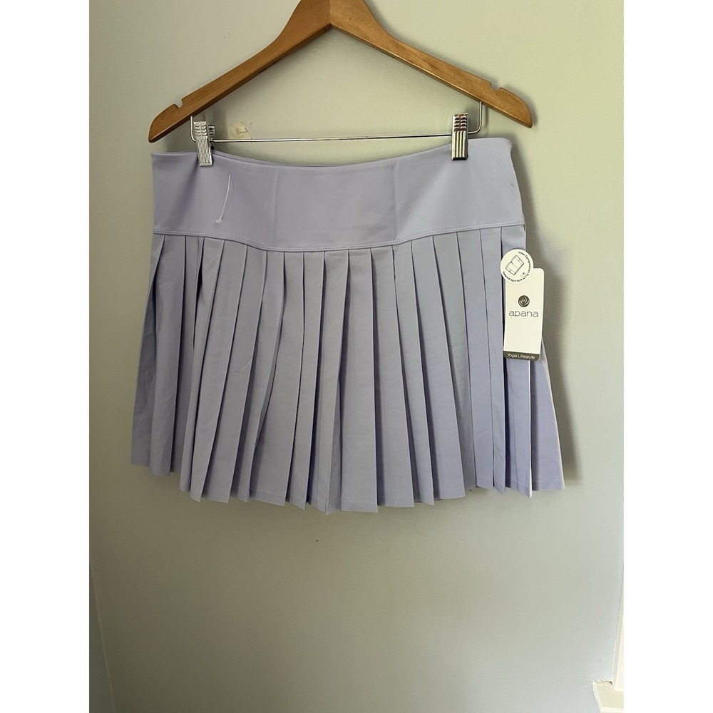 Apana Women's Yoga Lifestyle Activewear Pleated Skirt Size XL Baby Lavender NWT